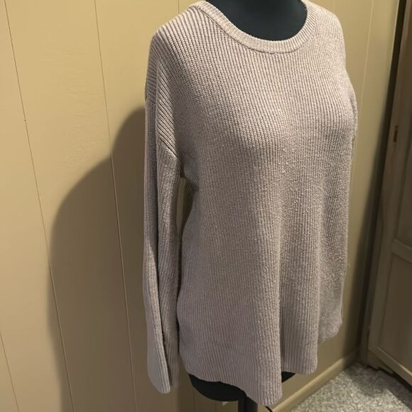 The Drop Alice Crewneck Back Slit Ribbed Pullover Sweater. Small. - Picture 3 of 6
